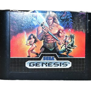Golden Axe Sega Genesis 1989 Spiel Patrone Nur Authentischer ungetesteter Aufkleberriss