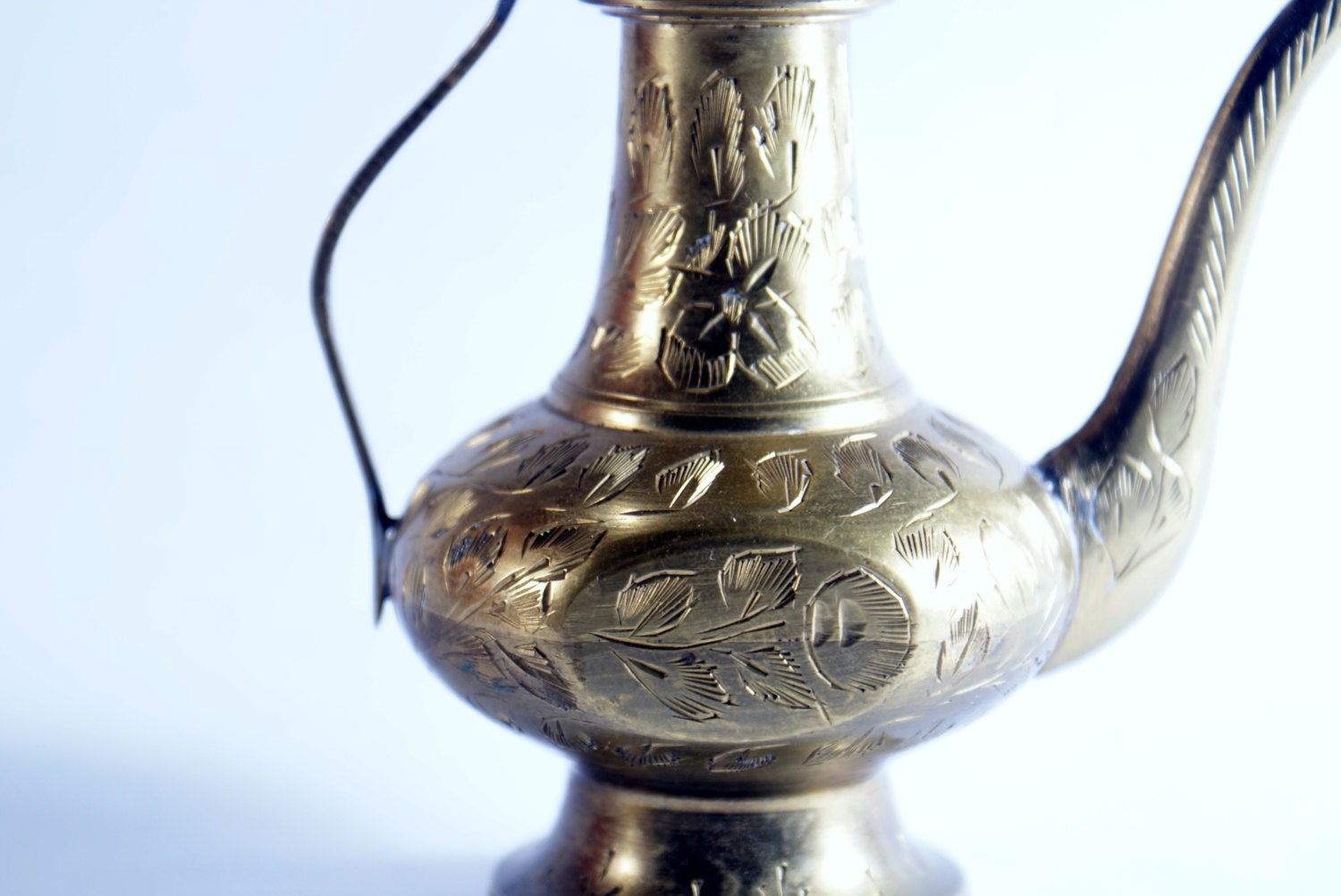 1950's Brass Teapot Table Lighter Made in India Etsy