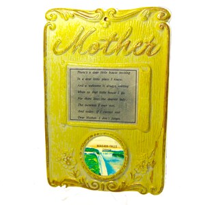 Art Deco Niagara Falls Souvenir Plastic Mother Wall Plaque (Ca. 1930's)