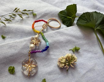Llaveros del Orgullo hechos a mano con cuentas, joyería personalizada unisex, Colección Orgullo