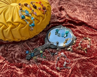 Pulseras de cuentas hechas a mano para ella, para él y para ellos, regalos hechos a mano, arte con cuentas.