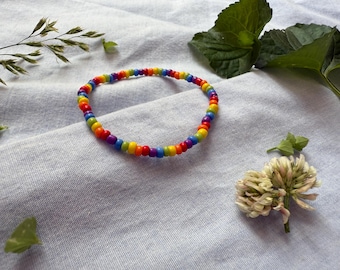 Pulseras del Orgullo hechas a mano con cuentas, joyería personalizada unisex, Colección Orgullo
