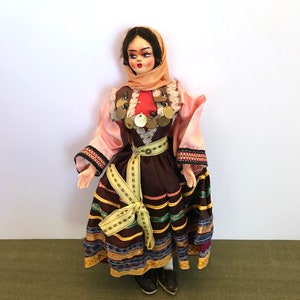 Greek Souvenir Eyaidamados Doll Figurine - Soi's Greek Gifts - Traditional Folk Costume Dress - 10.5" - Collectable - Made in Greece