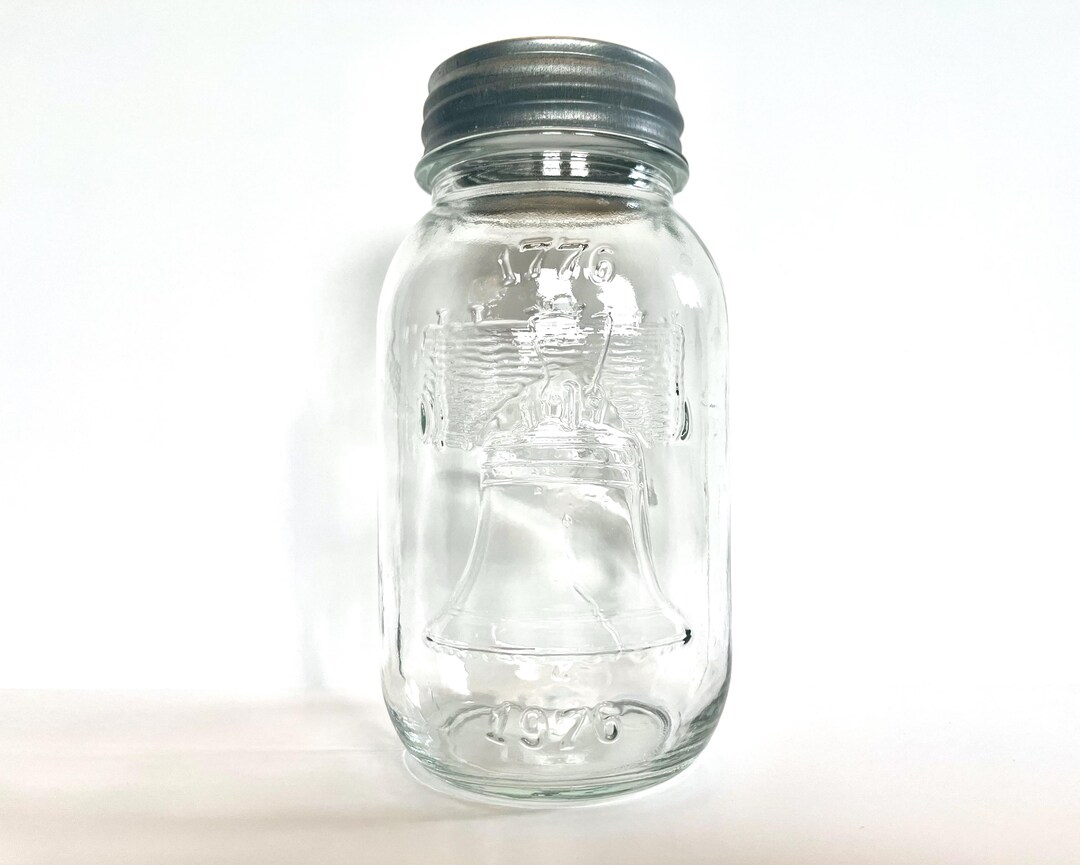 1976 Bicentennial Anchor Hocking 1 Quart Mason Jar With Zinc Lid ...
