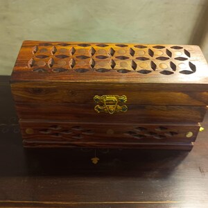 Multi-Tier Wooden Jewelry Box image 8