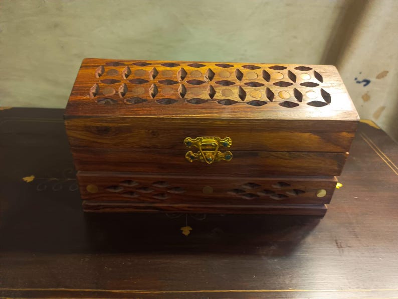 Multi-Tier Wooden Jewelry Box image 8