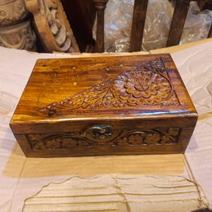 Personalized Wooden Jewelry Box, Handmade Keepsake Organizer (Made in Pakistan)