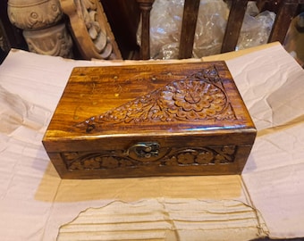 Personalized Wooden Jewelry Box, Handmade Keepsake Organizer (Made in Pakistan)
