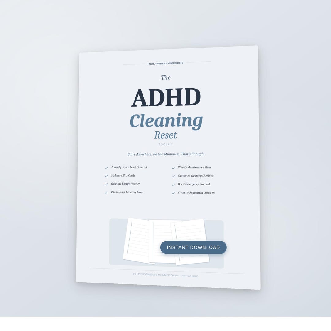 ADHD Cleaning Checklist Bundle | Doom Room Reset (printable PDF) - Etsy