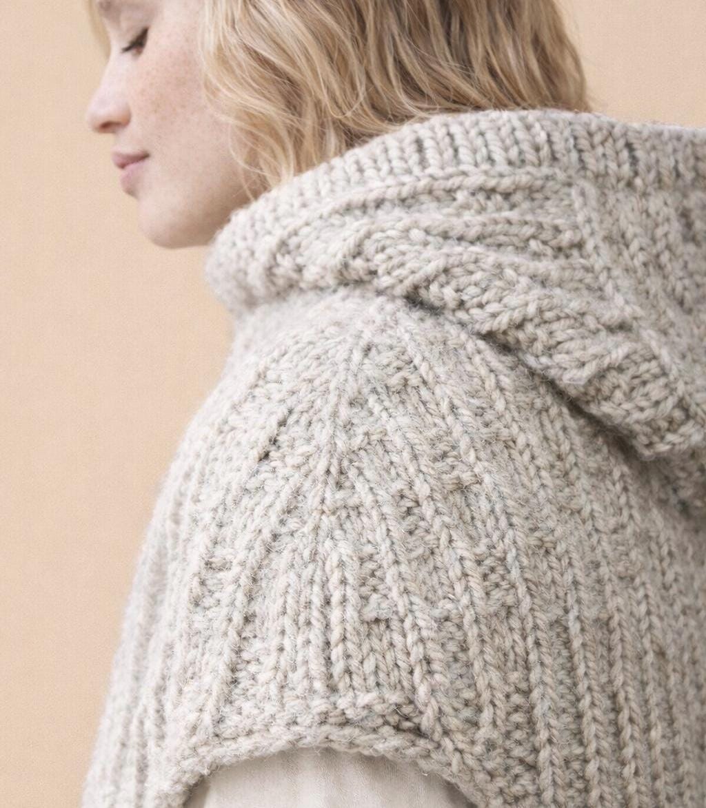 Wavy Rib Knit Hooded Cowl Pattern | Top-down Balaclava (PDF Pattern) - Etsy