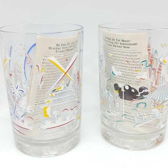 Mcdonald's Walt Disney World 25th Anniversary Glass Tumbler