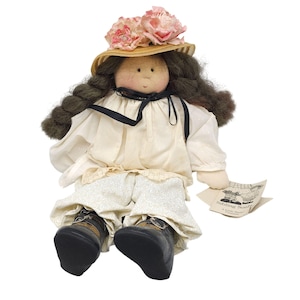 Little Souls Lolly Handmade Cloth Doll Signed By Gretchen Wilson 1993 Tag Hat