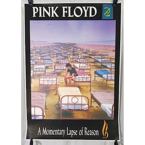 Pink Floyd "A Momentary Lapse of Reason" Original England Printed Poster 35x24.5