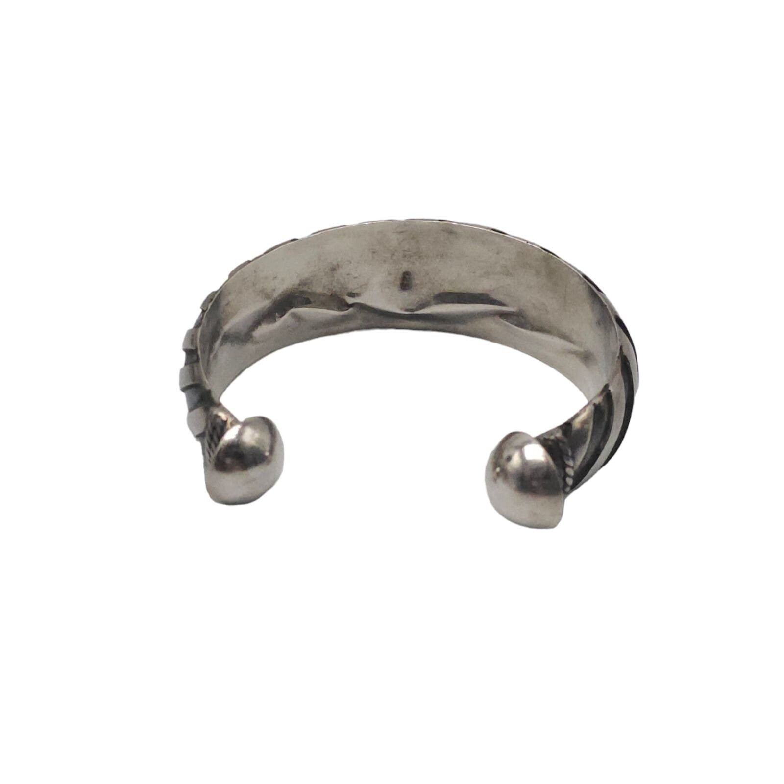 925 Sterling Silver Texture Southwestern Cable Open Cuff Bracelet