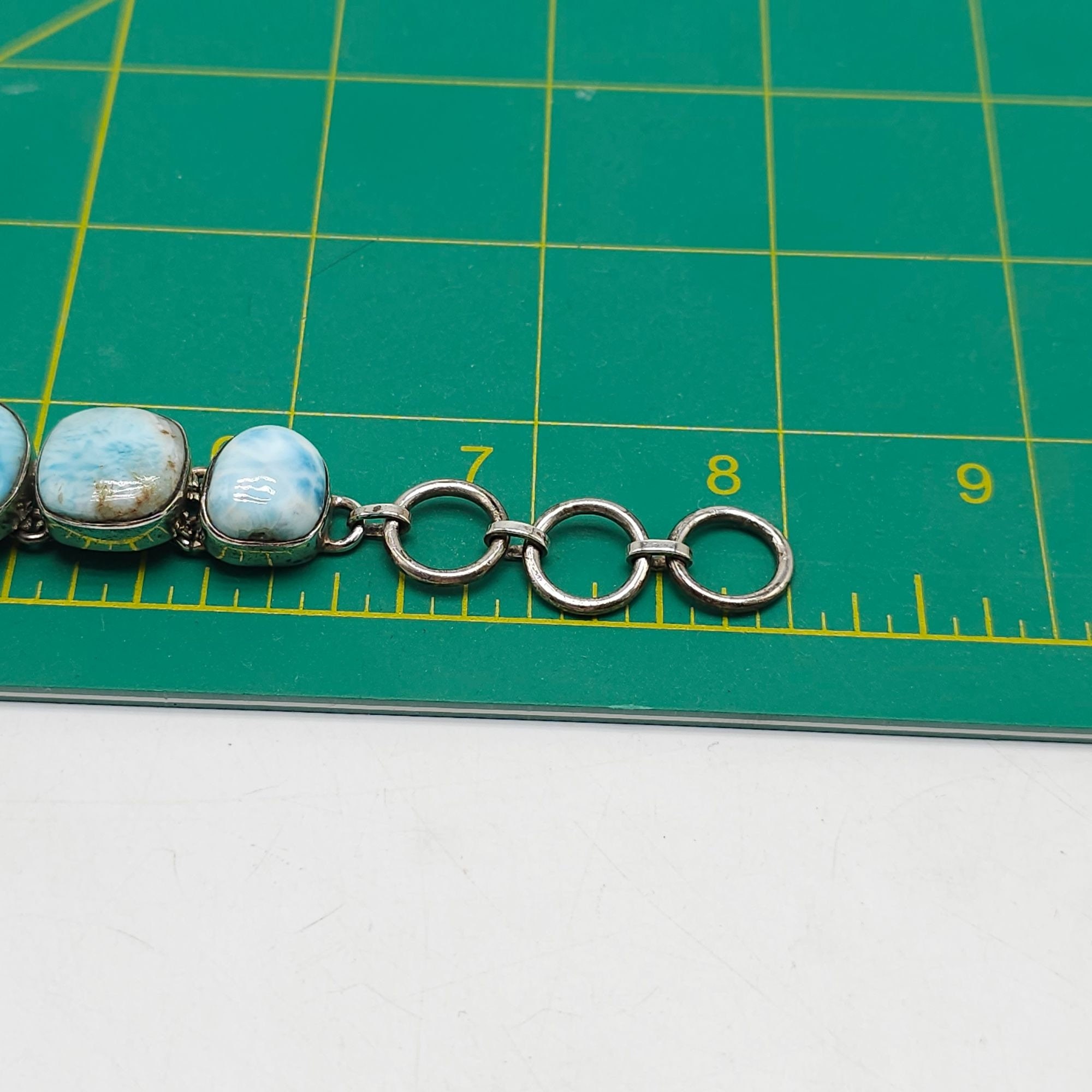 ❤larimar❤ Larimar Gemstone 925 Sterling Silver Handmade Pendant Gifts