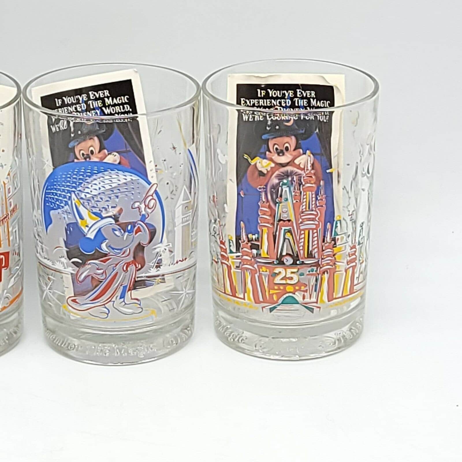 Mcdonald's Walt Disney World 25th Anniversary Glass Tumbler
