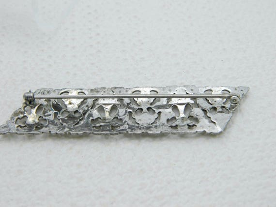 VTG Antique Sterling Silver Marcasite Art Deco Op… - image 2