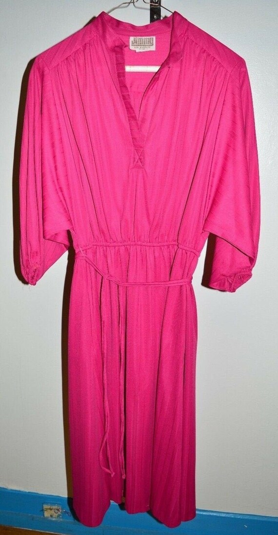 1970s/1980s JIMMY LOS ANGELES Pink Polyester Dress