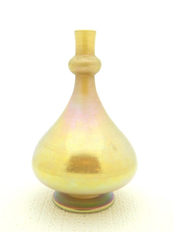 Vtg Rare Steuben Gold Aurene 170 Glass Egyptian Vase Classic Etsy