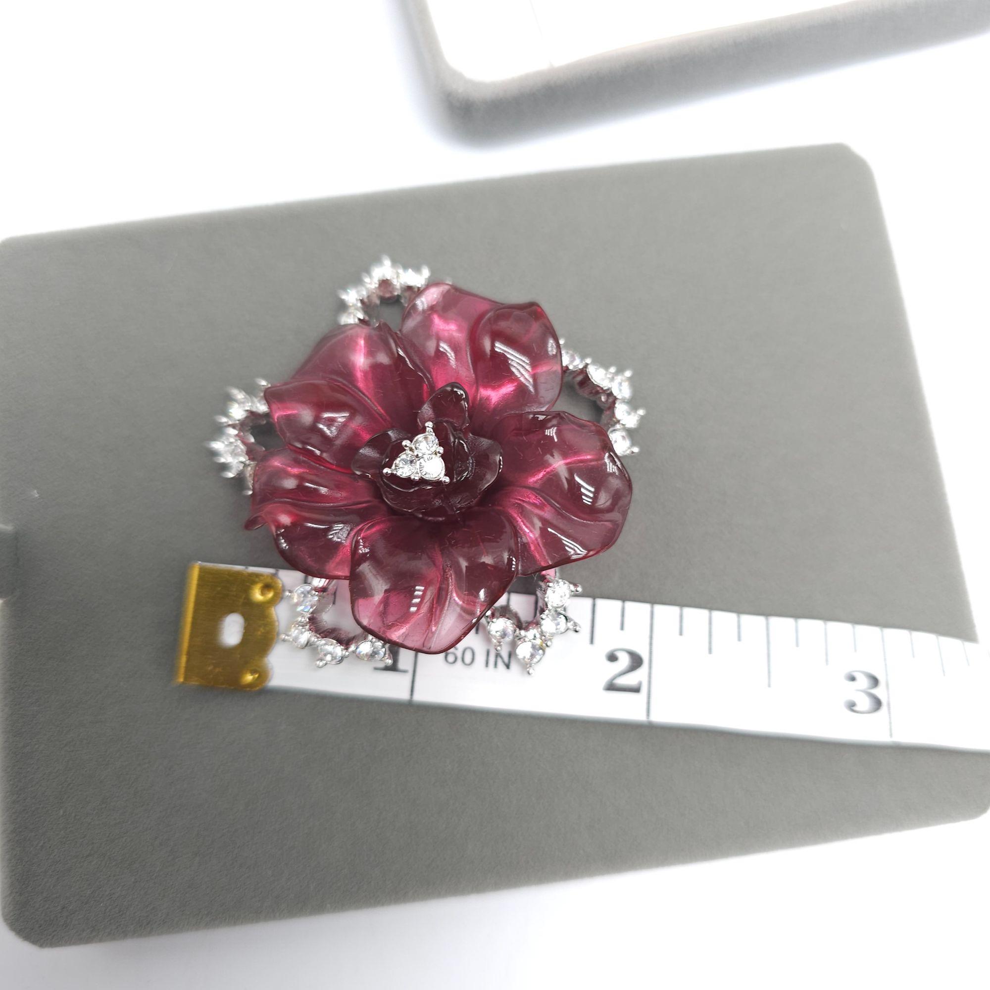 Vintage Nolan Miller French Chateau Flower Pin - Etsy Nolan Miller French Chateau brooch main image 1