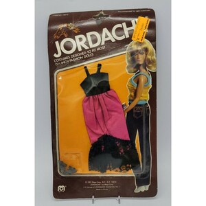 1981 Mego Jordache 11 1/2&quot; Doll Costume Outfit Purple Black Dress Shoes No 18012