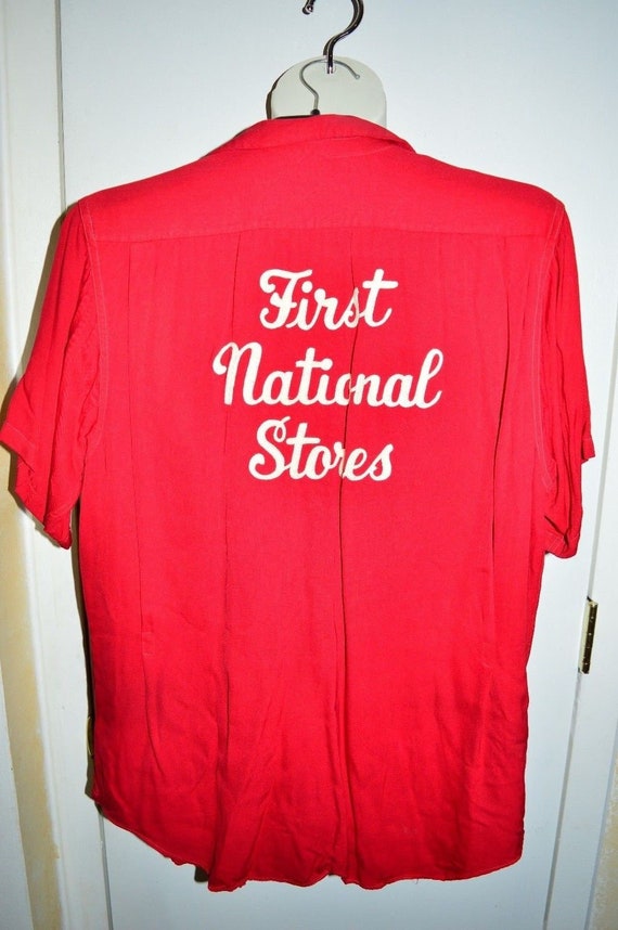 VTG 1960's First National Stores Red Bowling Leag… - image 7