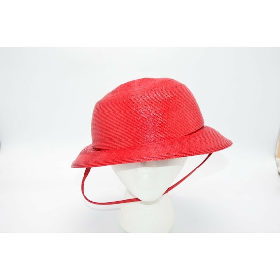 1940s BONWIT TELLER JEAN BARTHET STRAW HAT THE NEWS BOY WITH FLOWER FRENCH MADE Vintage straw hat bonwit teller - Gem main image 3