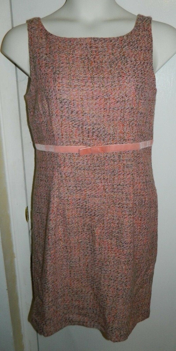 VTG 50/60's Pink Confetti Tweed Sleeveless Lined J