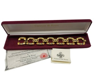 Camrose und Kross Jacqueline Kennedy JBK Blau Strass Kette Gliederarmband (B)