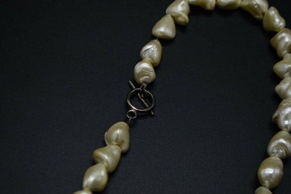 Sterling Silver .925 Stimulated Baroque Pearl Cho… - image 4