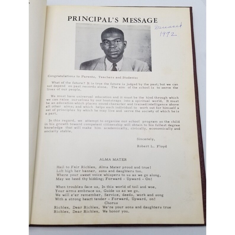 Vtg 1960 RICHLEX HIGH SCHOOL Yearbook Columbia Sc 1960'S Black ...
