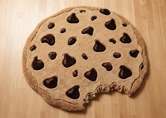 Handcrafted Rugs – Cookies Rugs – Funny Rugs –Artsy Floor Rugs –Unique Irregular Shaped Carpet – 3D Textured Custom Wool Area Rug –Cool Rugs