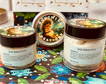 Crème magique pour la peau aux herbes