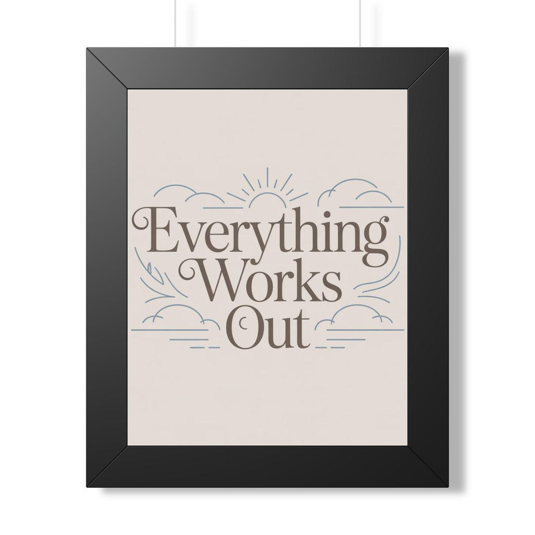 Everything Works Out Printable Poster | Pastel Quote Wall Art ...