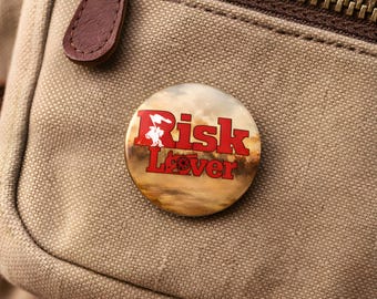Risk Lover pin | Risk Global Domination round button badge | Board Game Fan Accessory | Strategy Game Badge | Boardgame pin gift