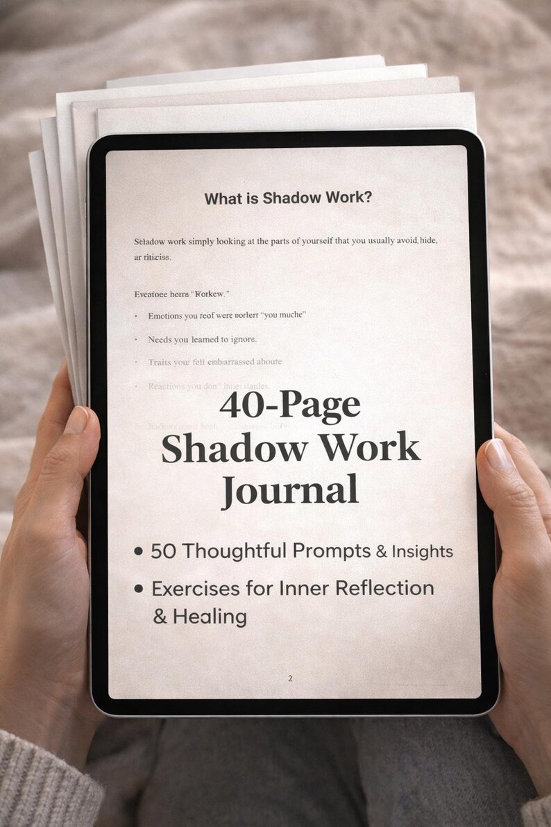 Shadow Work Journal Printable PDF – 40 Page Self Discovery Workbook ...