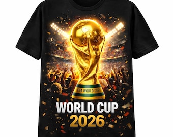 Celebratory World Cup 2026 Golden Cup Digital File for Sports Fans – Event Graphic