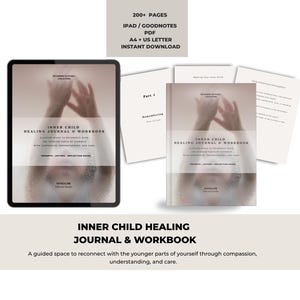 Inner Child Healing Journal Workbook, Reparenting Exercises, Self Reflection Prompts (Digital Download)
