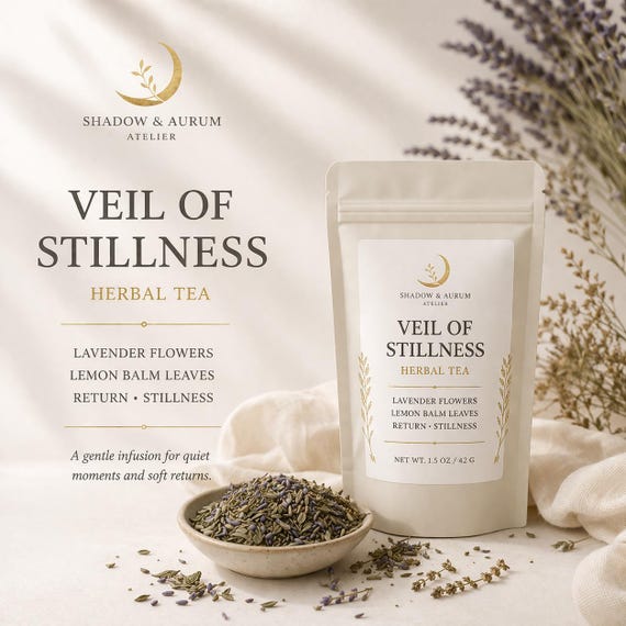 Veil of Stillness Herbal Tea | Lavender, Lemon Balm, Calming Blend