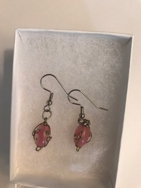 Blush pink statement best sale earrings