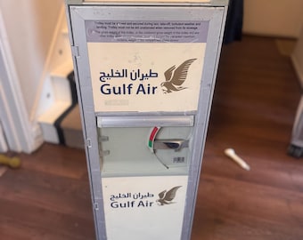 CARRO DE GULF AIRLINE - Carro blanco de catering para aviones, carro para comida y bebida