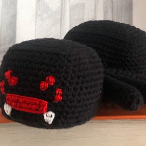 Crochet Amigurumi Spider, Handmade Black Cute Spider Toy