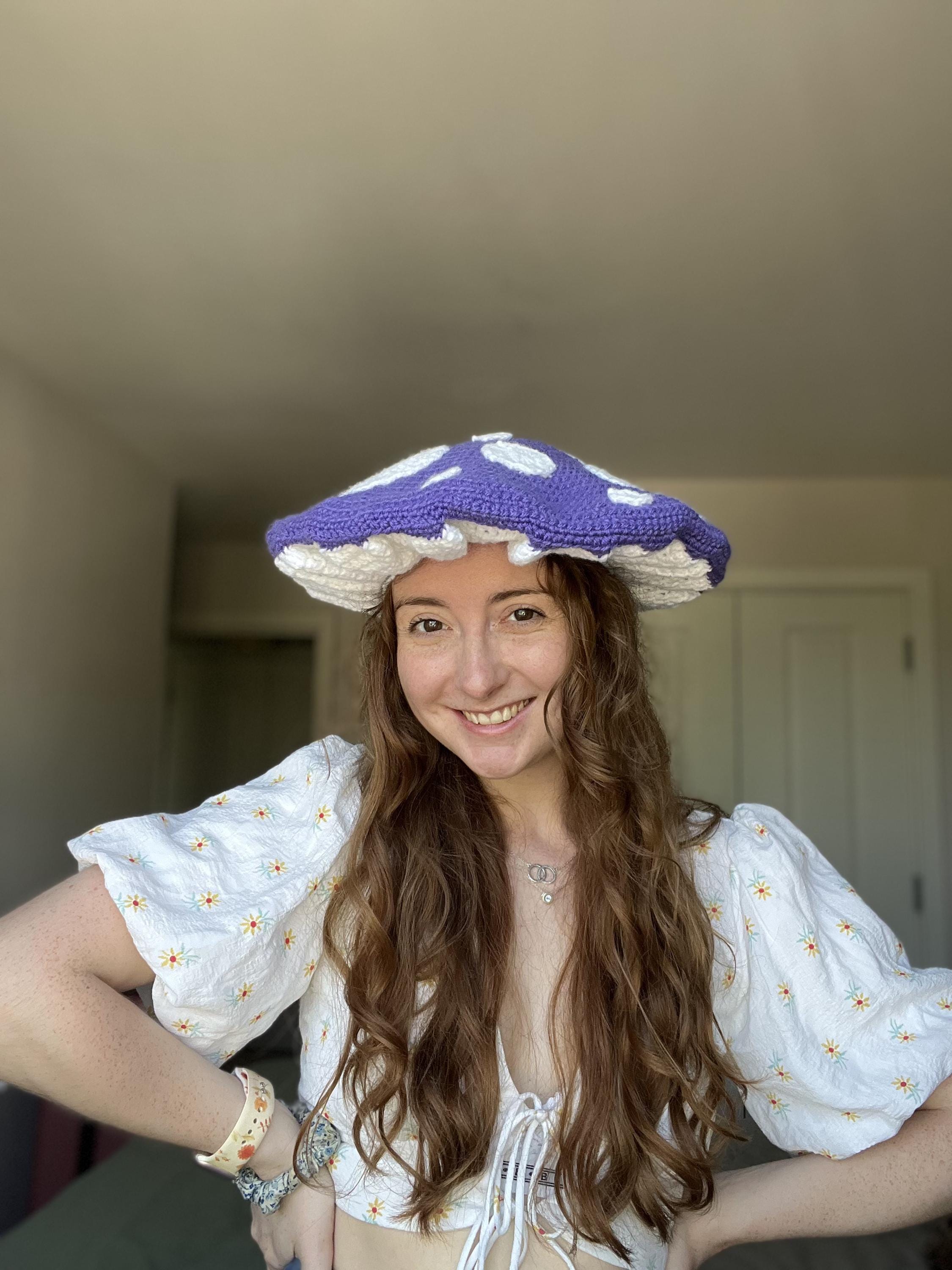 26 Mushroom Hat Crochet Patterns for Cottagecore, Fantasy, and Everyday Wear 13 Toadstool Hat Crochet