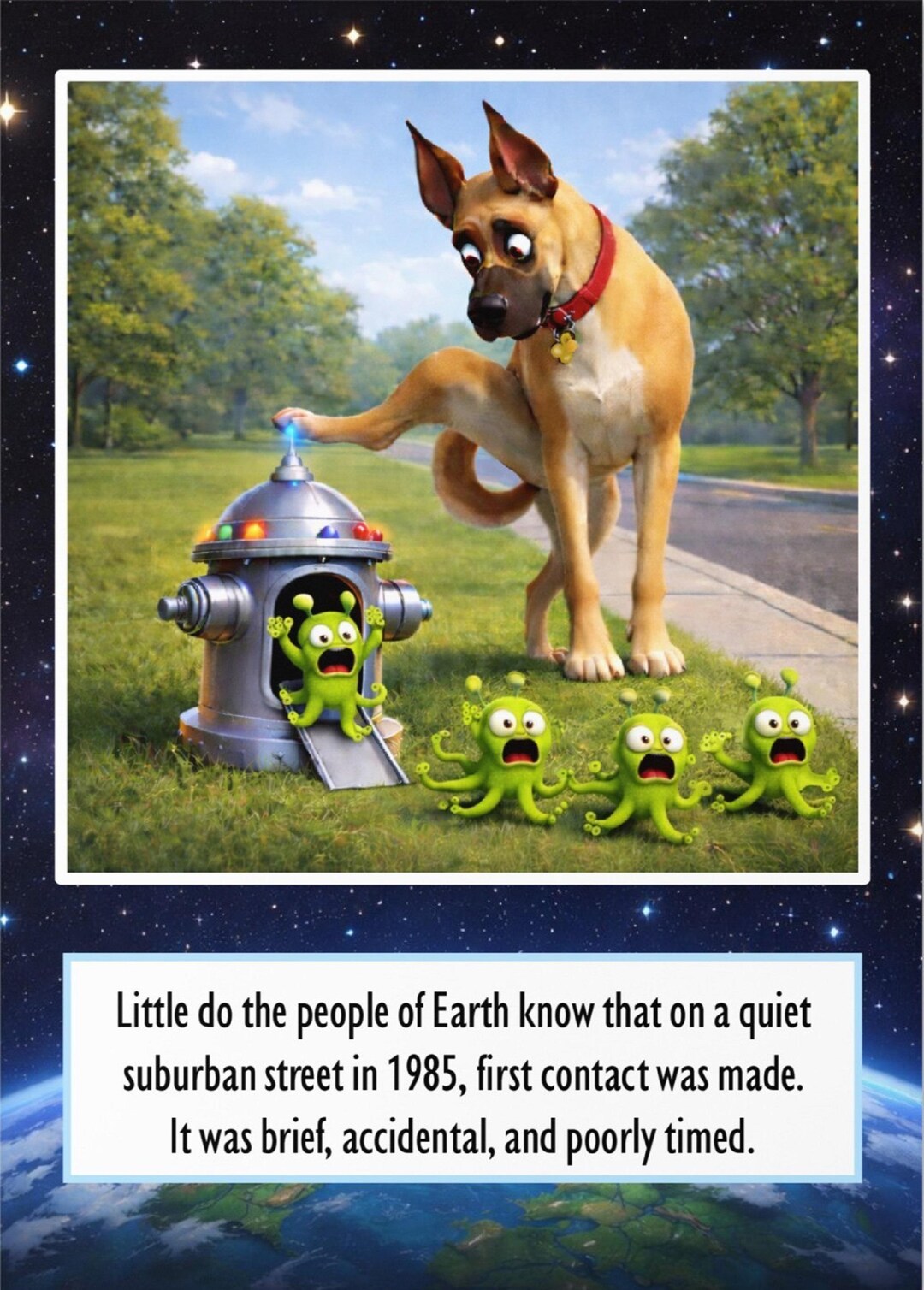Funny Alien First Contact Love Card - Etsy