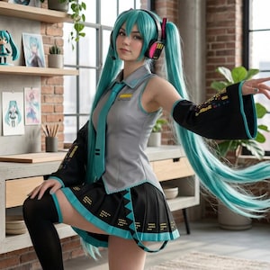 Miku Cosplay Dress - Etsy Canada