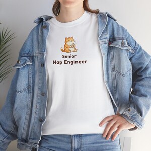 Senior Nickerchen Techniker Katzen T-Shirt, Kaffee Katze Programmierer Humor T-Shirt