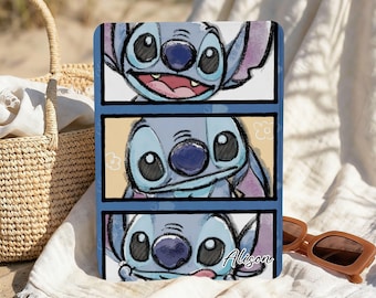 Stitch's Selfies Kindle Case, Magnetic Detachable Kindle Cover with Hand Strap, for Kindle 12th/11th/10th Paperwhite 12/11/10/7 Case