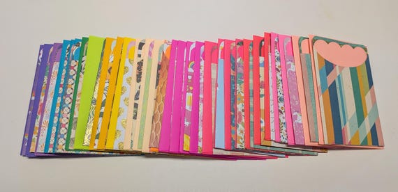 Handmade Note card holder w/insert and matching self-sealing envelope. Set of 6