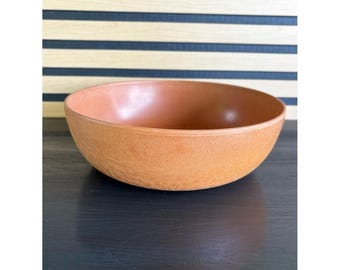 Vintage Ellingers Agatized Wood Large Bowl #100 Approx 9 1/2" Sheboygan WI