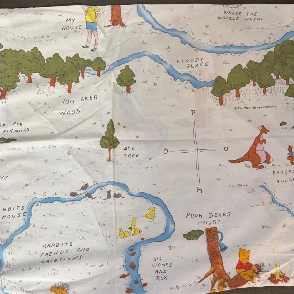 Vintage Walt Disney Winnie the Pooh Hundred Acre Woods Full Sheet Set ...